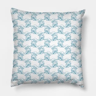 Mermaid and Fish Pattern Pillow