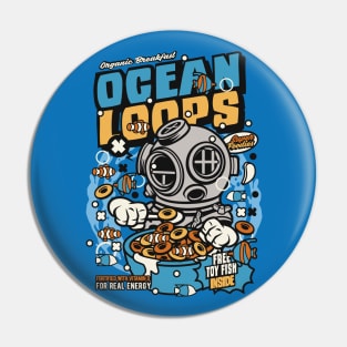 Retro Cereal Box Ocean Loops // Junk Food Nostalgia // Cereal Lover Pin