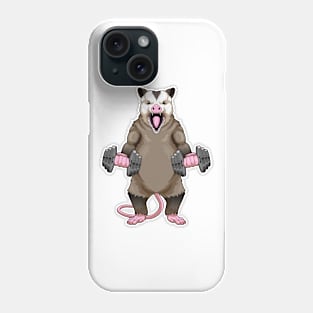 Opossum Bodybuilding Dumbbells Phone Case