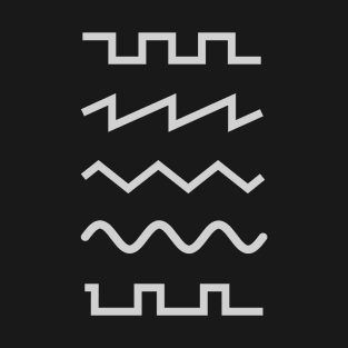 Waveforms sound design - Music engineering T-Shirt