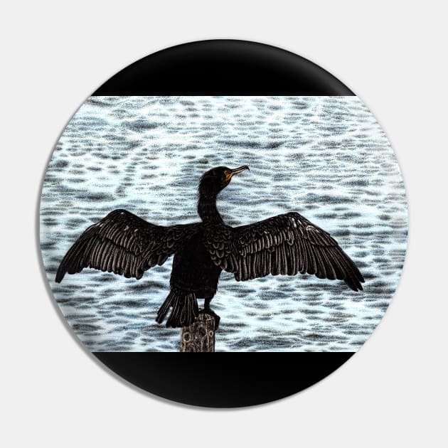 Great black cormorant Pin by lorendowding