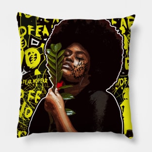 No Fear Strong Black Woman Pillow