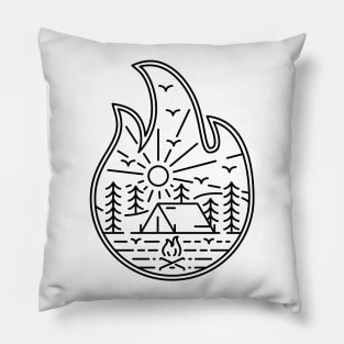 Camp Fire 3 Pillow