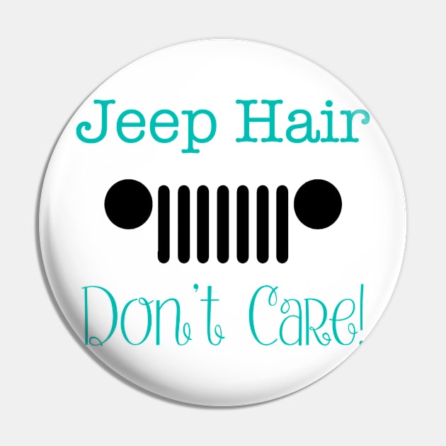 Jeep Hair - Don't Care Pin by PhotoPunk