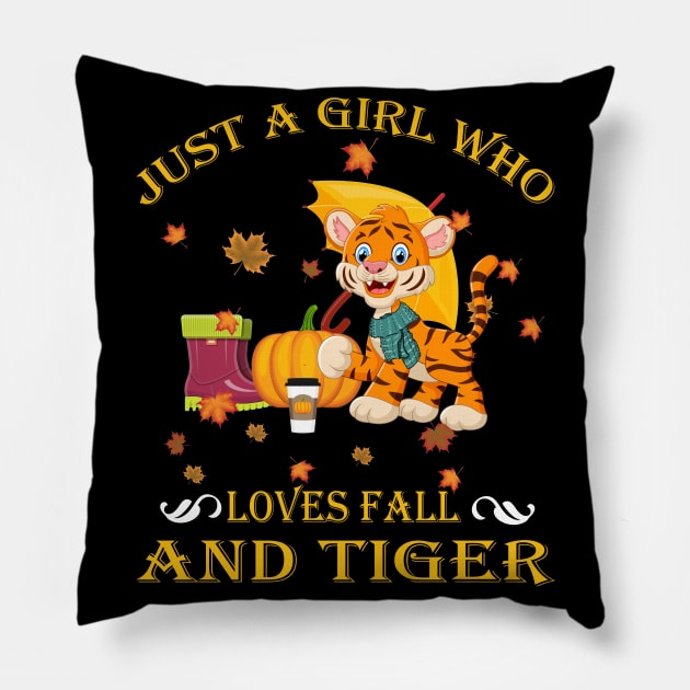 Just A Girl Who Loves Fall & T-Rex Funny Thanksgiving Gift Pillow by LiFilimon