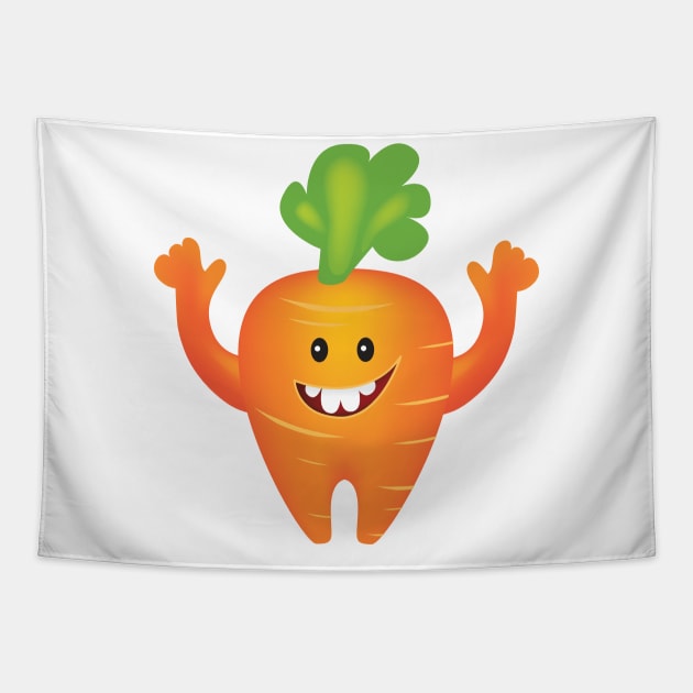 Crazy Carrot! Tapestry by SWON Design