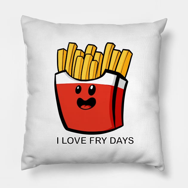 FryDays Pillow by Art by Nabes