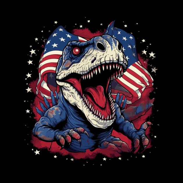 Patriotic Dinosaur by JH Mart