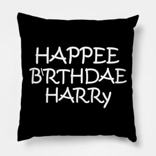 happy birthday harry happee birthdae Pillow