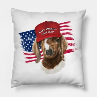 Make America GOAT Again Boer Kid Goat Pillow