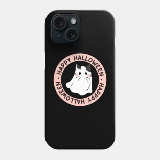 Cute Kitty Cat Ghost Creepy House Halloween Phone Case