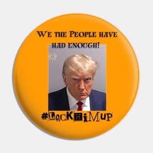 Trump in prison Orange Pin