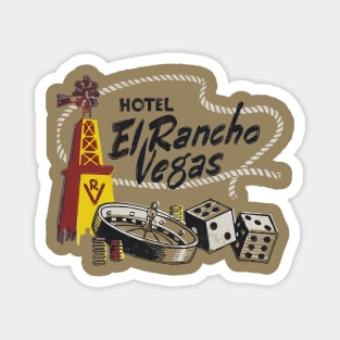 El Rancho Vegas --- Vintage Style Faded Design Magnet