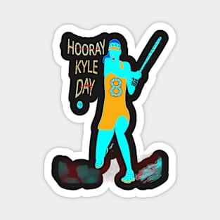 HOORAY KYLE DAY RETRO TENNIS PLAYER GIRL NUMBER 8 Magnet