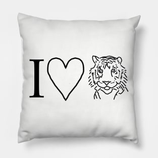 Tiger Love Valentines Day Pillow