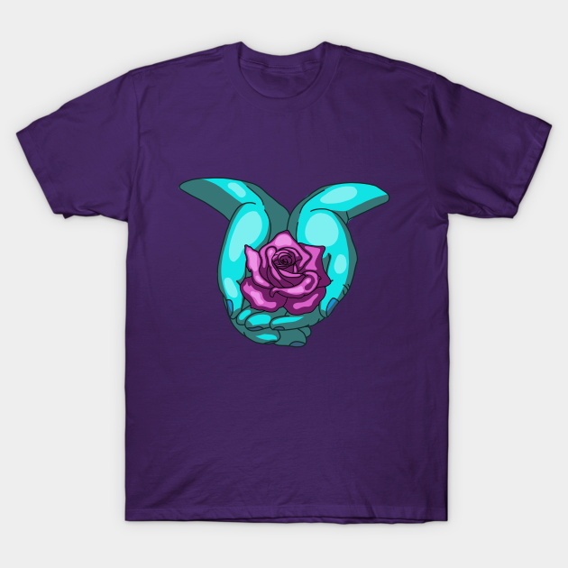 Discover Hands holding a rose - Rose - T-Shirt