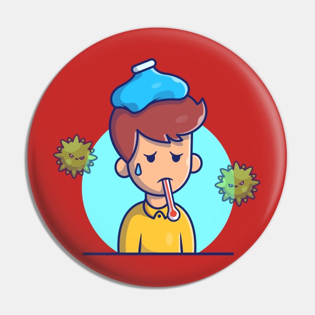 Boy with Fever And Flu Cartoon (3) Pin by Catalyst Labs