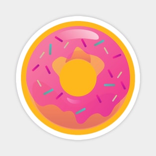 Sweet Pink Donut Pastry with Sprinkles Magnet