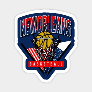 New Orleans 90s Throwback basketball Magnet