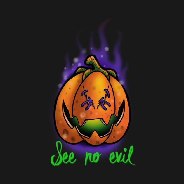 See no evil pumpkin by InkSmith