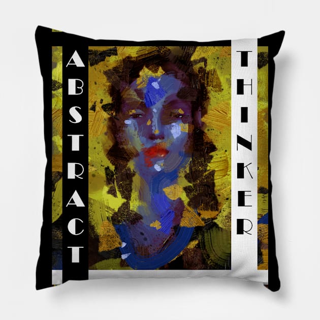 Abstract Thinker Pillow by Arpya