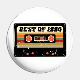 Best Of 1990 30th Birthday Gifts Cassette Tape Vintage Pin