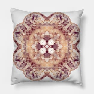 Mandala - Agatized Coral Pillow