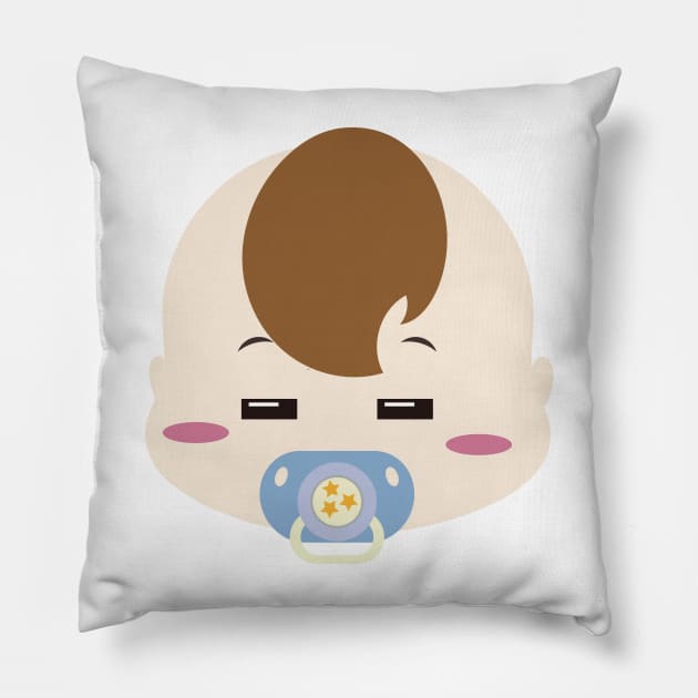 pacifier baby Pillow by Sometsuki