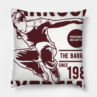 Vector Illustration of Parkour Pillow