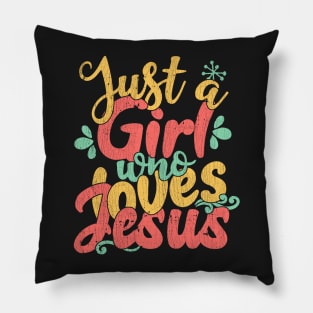 Just A Girl Who Loves Jesus Christian Gift product Pillow