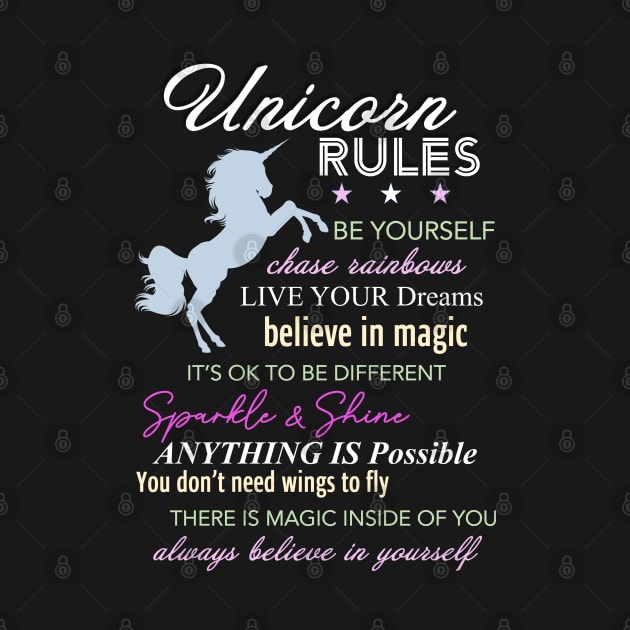 Unicorn Rules Graphic by Beneforma Photo