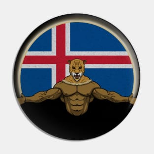 Cheetah Iceland Pin