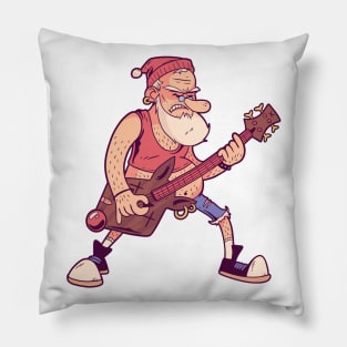 Santa Rock Tshirt Pillow