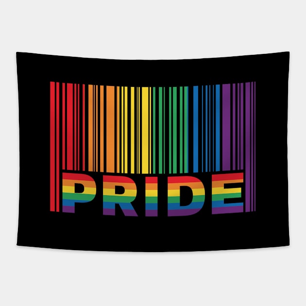 LGBT Pride Barcode Tapestry by Cooldruck