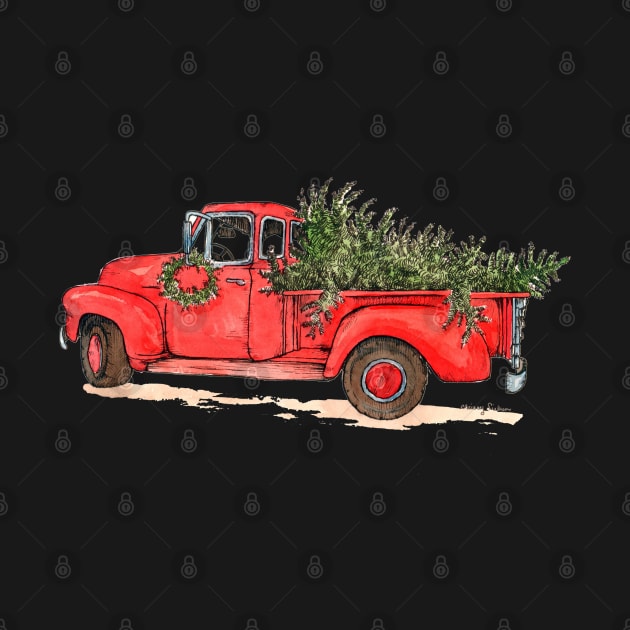 Little Red Christmas Truck by Csieben