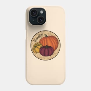 Thankful Pumpkin Patch Trio Phone Case