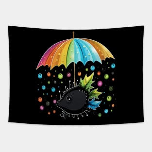 Sea Slug Rainy Day With Umbrella Tapestry