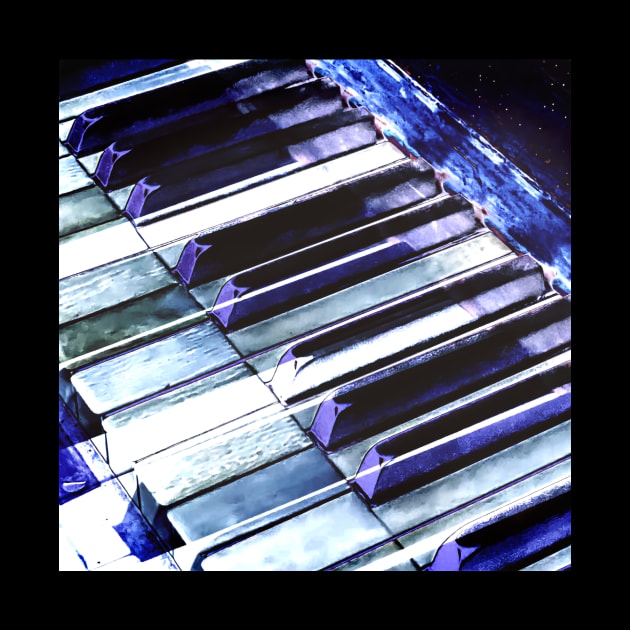 Blue Abstract Piano Keys by jaiogencimusa