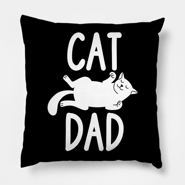 Cat Dad Pillow by TeddyTees