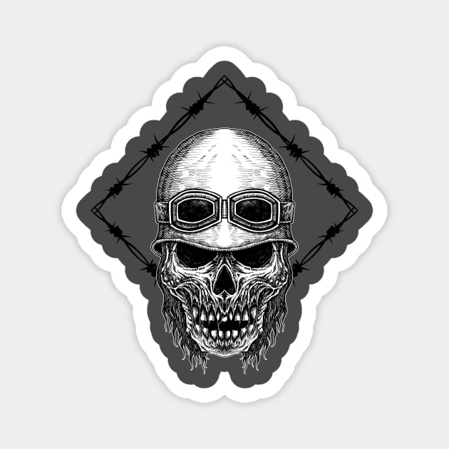 skull Magnet by HornArt