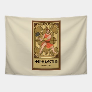 Hephaestus Tarot Card Tapestry