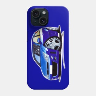 Ford Focus RS Blue Caricature Car Art Phone Case