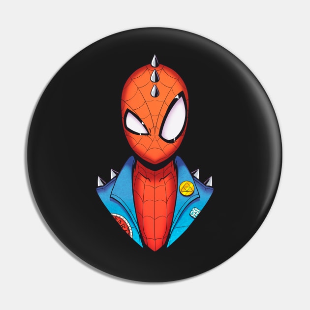 Spiderman Punk sticker Pin by marceloosapo