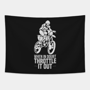 DIRT BIKING GIFT: Throttle It Out Tapestry