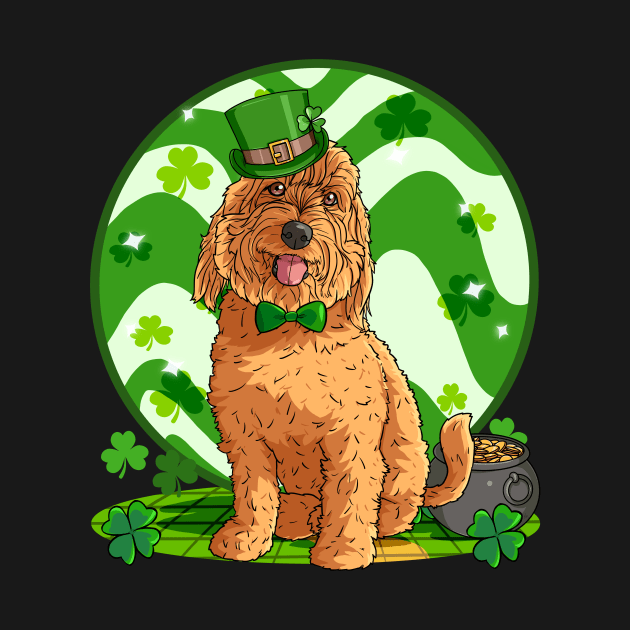 Goldendoodle Dog St Patricks Day Irish Leprechaun by Noseking