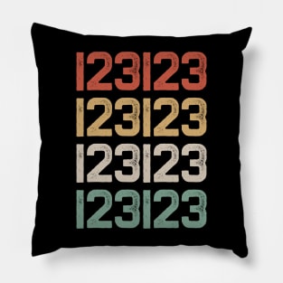 123123. 12/31/23 New Year's Eve 2023 Pillow