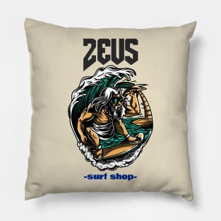 zeus surf shop Pillow