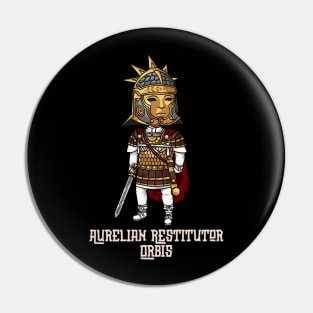 Aurelian, Restorer of the World: A Powerful Design Commemorating the Reign of a Great Emperor Pin