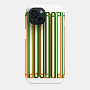 Tall Typography (Green Orange) Phone Case