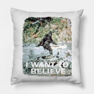 I Want To Believe In Bigfoot Pillow